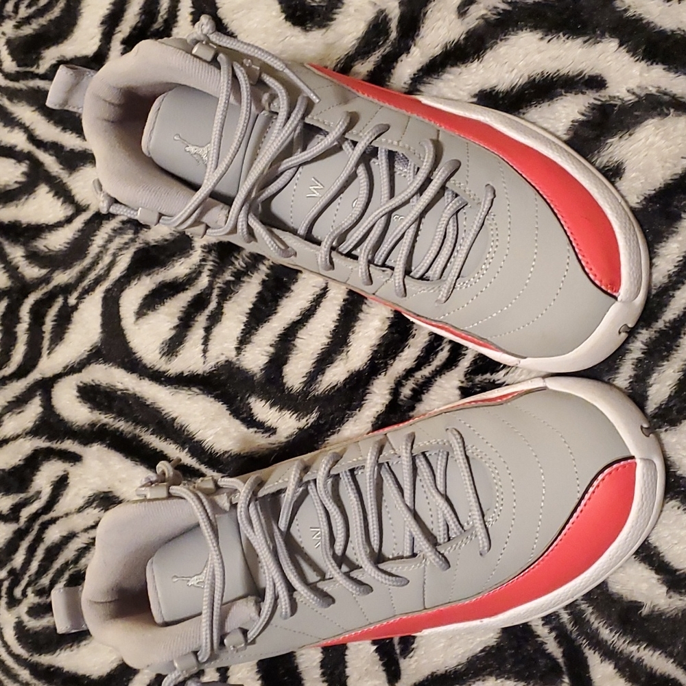 Jordon 12 Gray, Hot Pink, White